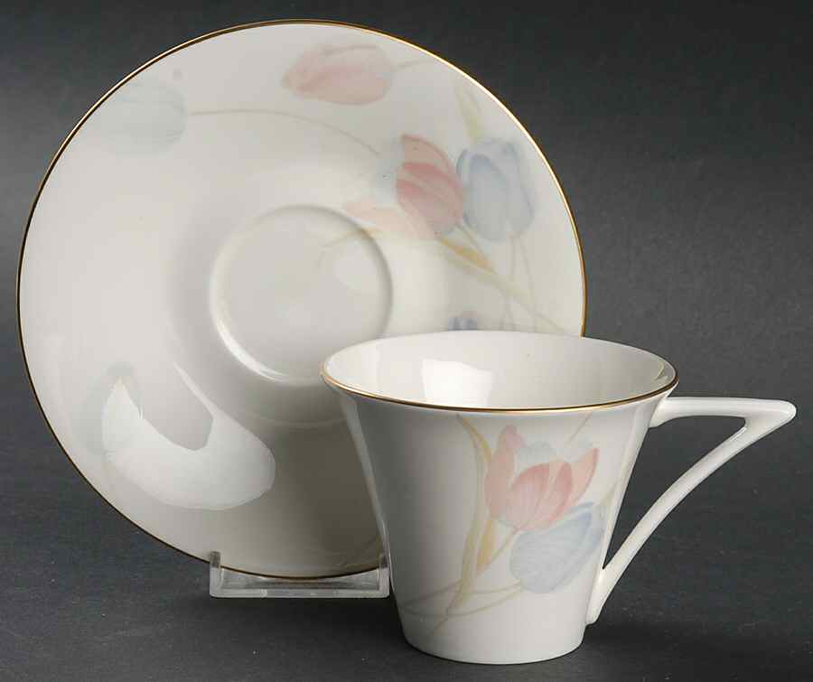 Swiss Garden Flat Cup & Saucer Set by Mikasa-1