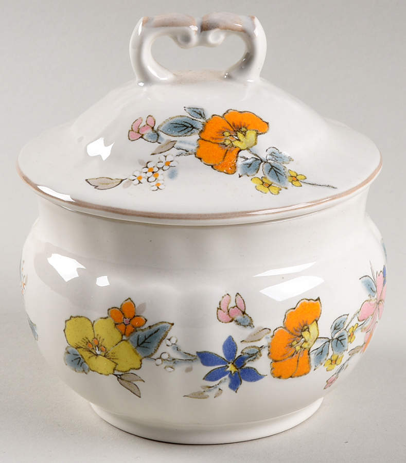Swiss Meadow Sugar Bowl & Lid by Mikasa-1