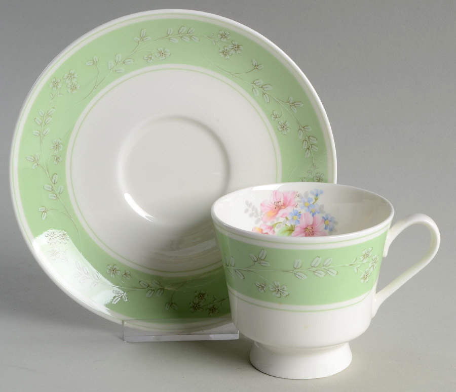 Sweet Valley Footed Cup & Saucer Set by Mikasa-1