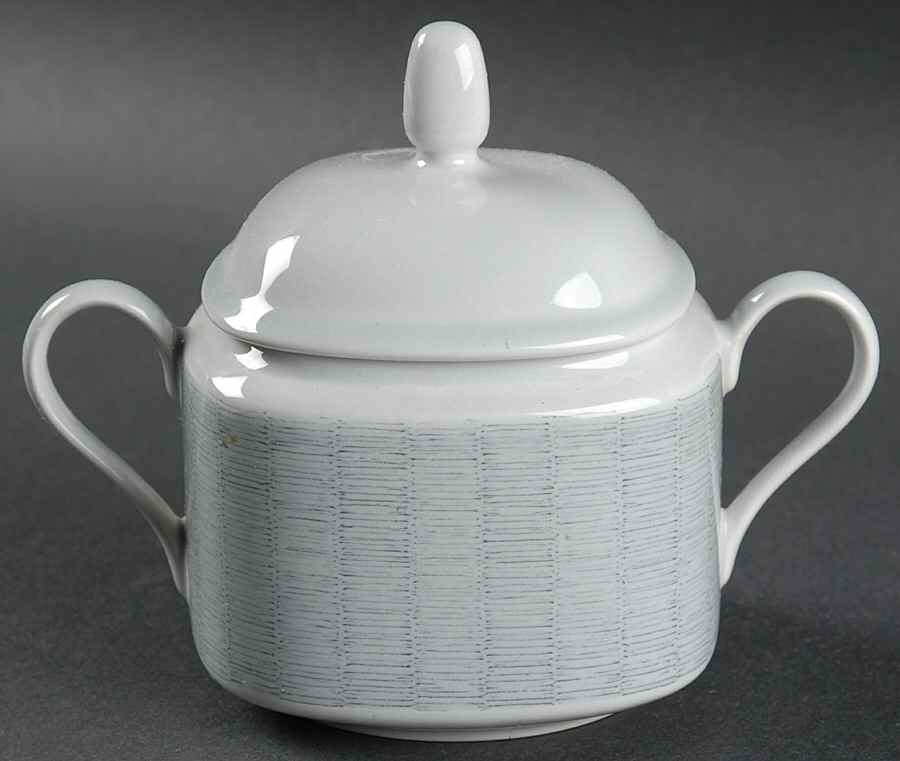 Tatami Gray Sugar Bowl & Lid by Mikasa-1