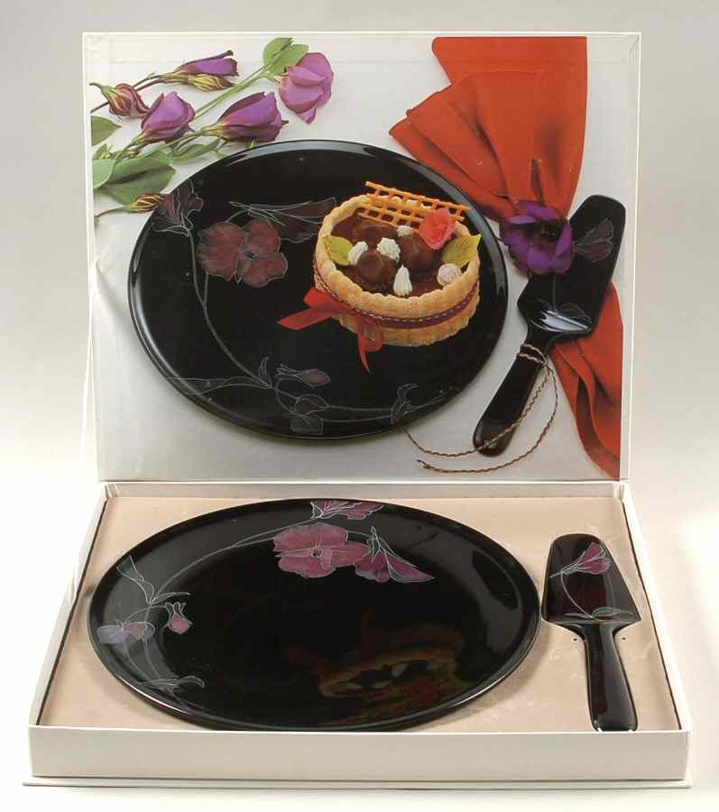 Tango Cake Plate & Solid Ceramic Server Set (Boxed) by Mikasa-1
