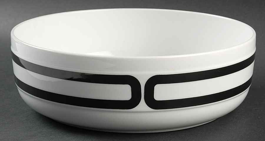 Tangent Black 9" Round Vegetable Bowl by Mikasa-1