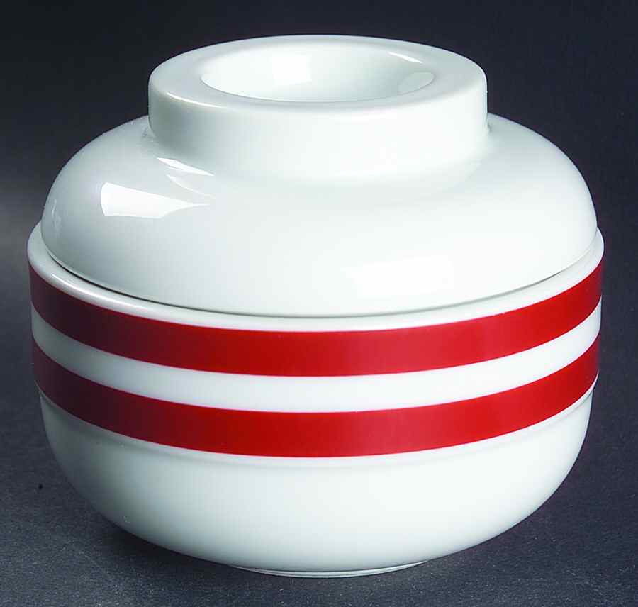 Tangent Terra Cotta Sugar Bowl & Lid by Mikasa-1
