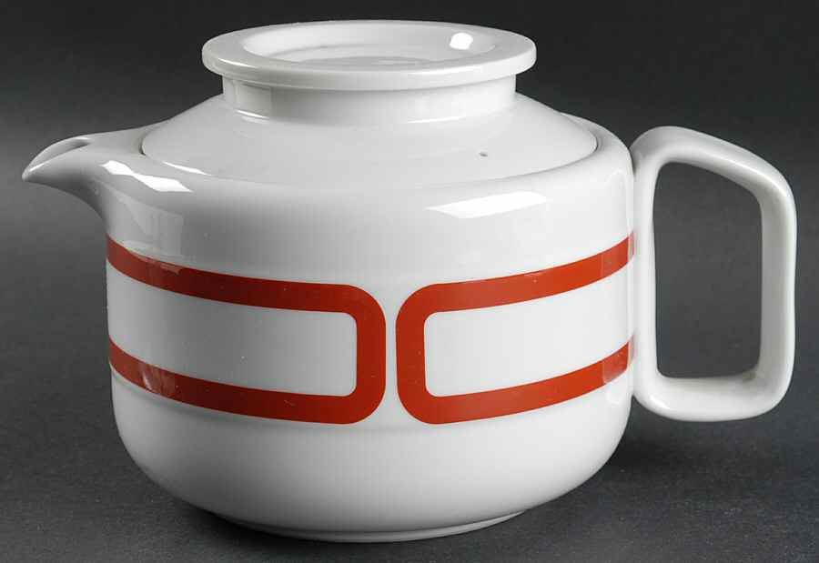 Tangent Terra Cotta Teapot & Lid by Mikasa-1