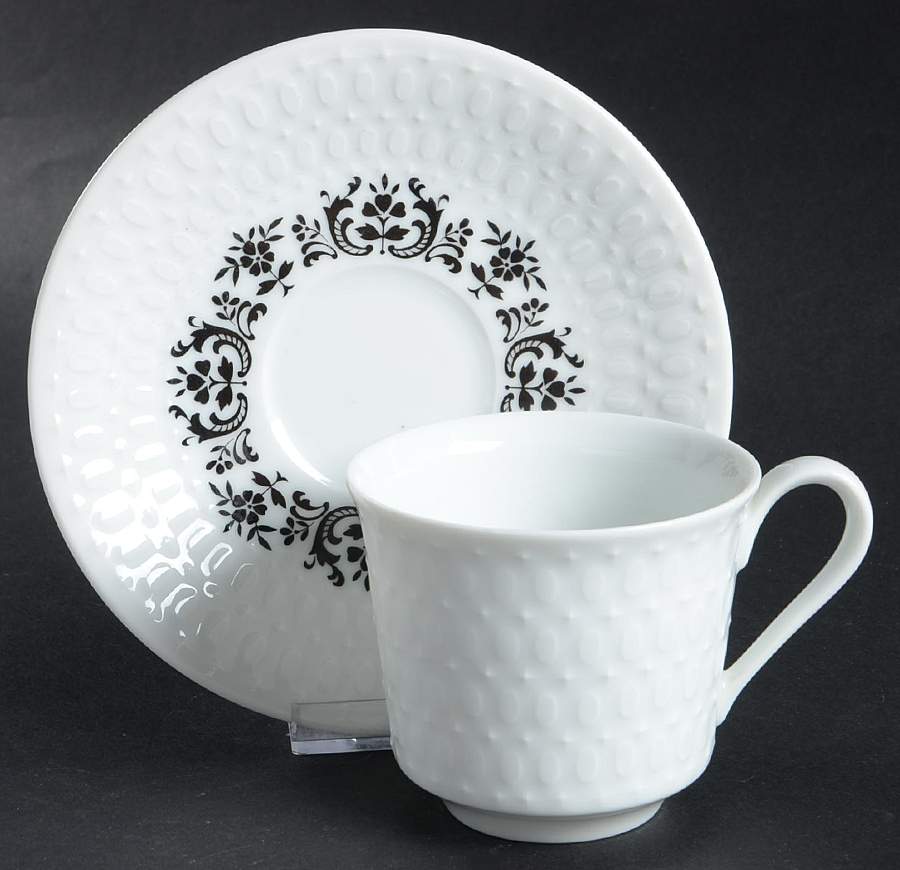 Tapestry Flat Cup & Saucer Set by Mikasa-1