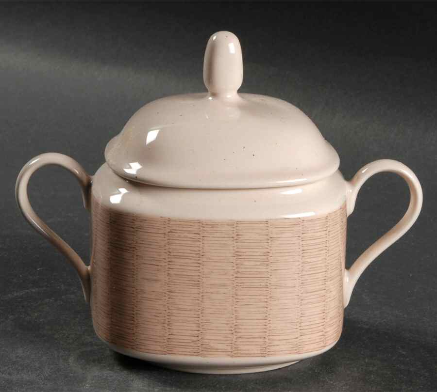 Tatami Peach Sugar Bowl & Lid by Mikasa-1