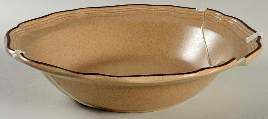 Teak 9" Round Vegetable Bowl by Mikasa-1