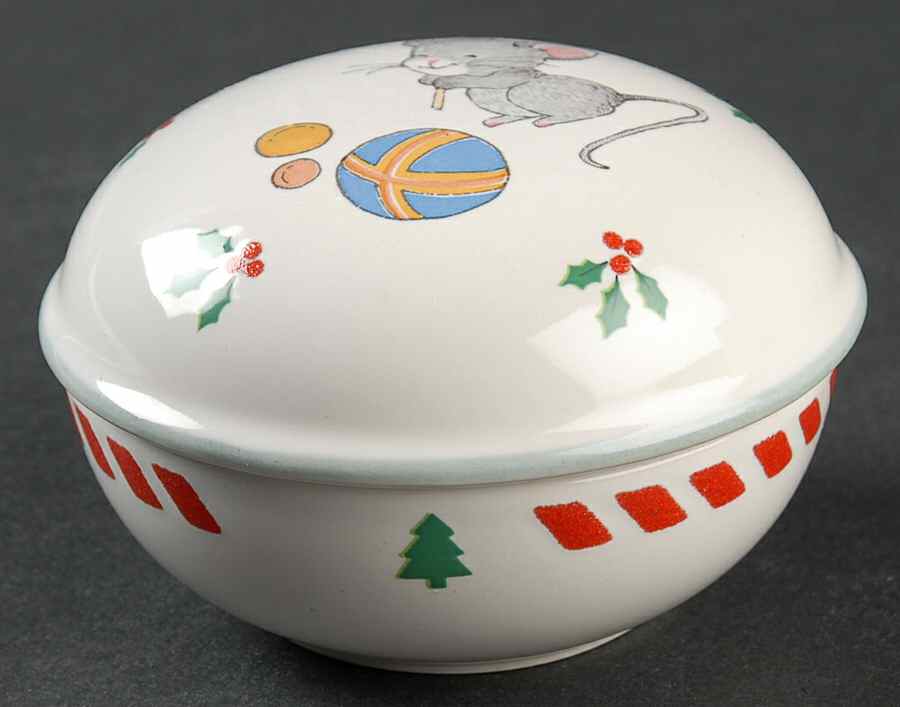 Teddy's Christmas 3" Round Box & Lid by Mikasa-1