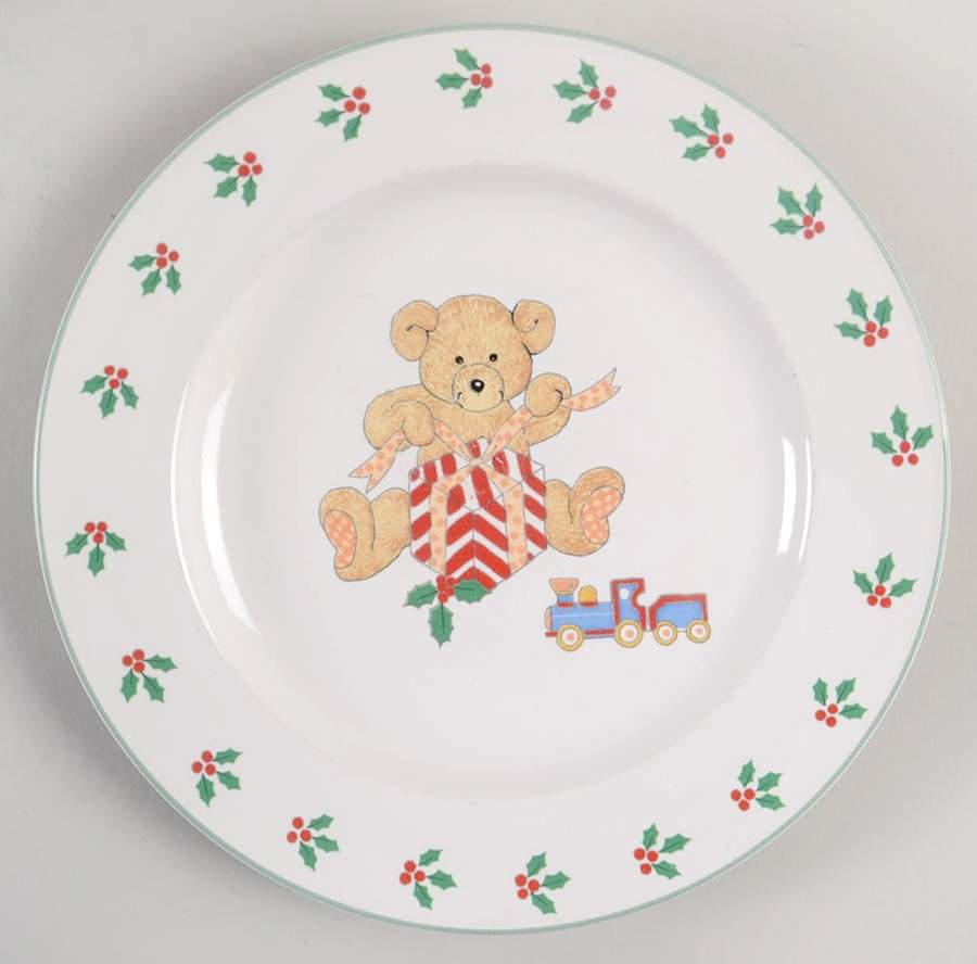 Teddy's Christmas Salad Plate by Mikasa-1