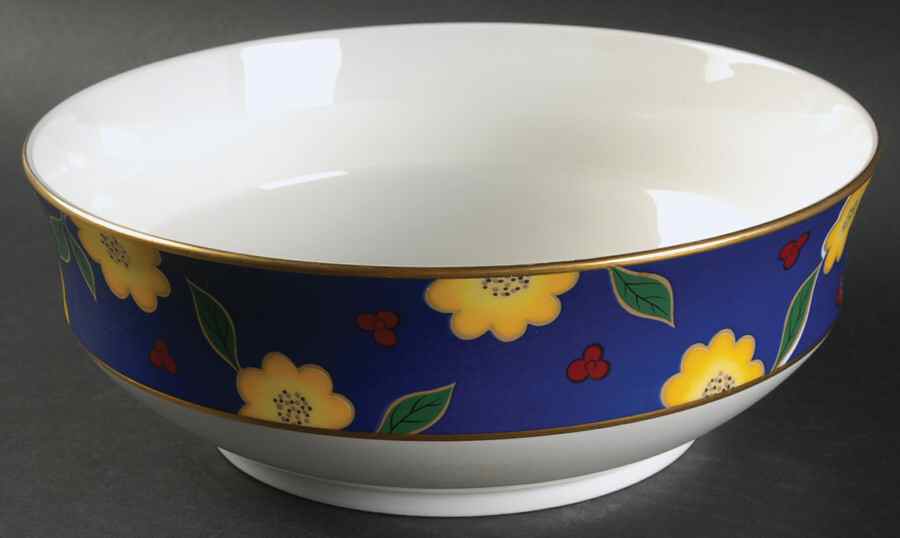 Tea Ceremony Cobalt Blue 9" Round Vegetable Bowl by Mikasa-1