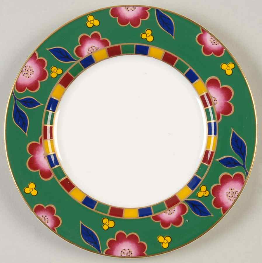 Tea Ceremony Ming Green Bread & Butter Plate by Mikasa-1