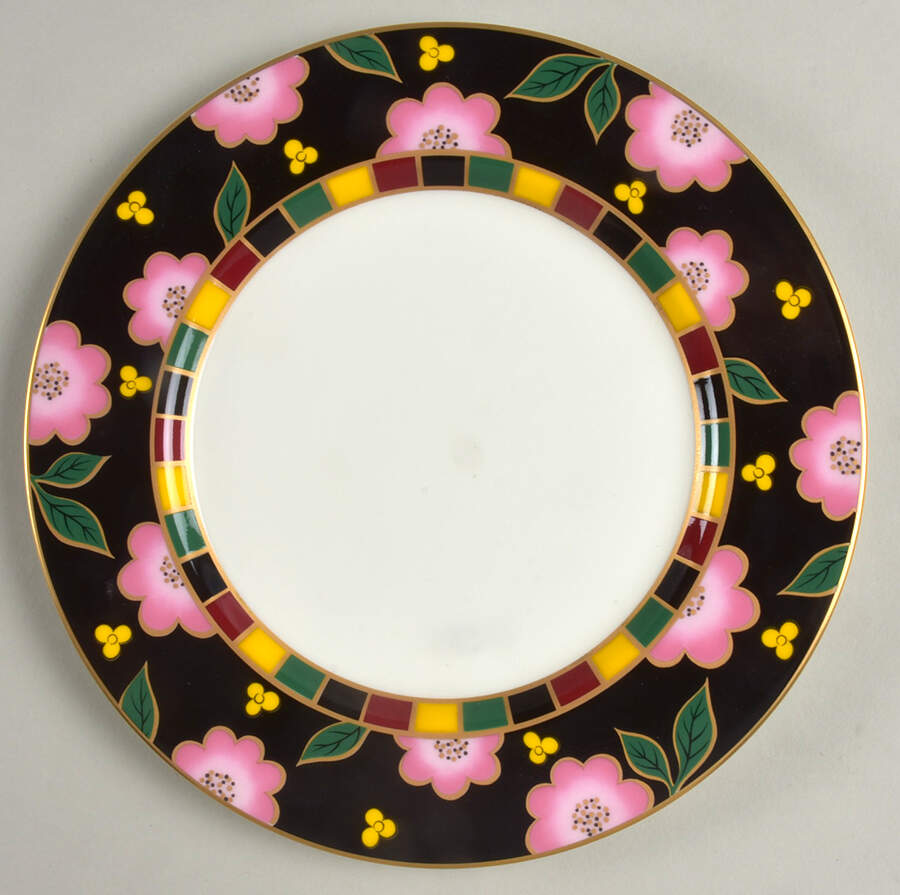 Tea Ceremony Onyx Salad Plate by Mikasa-1