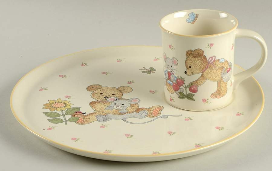 Teddy Snack Plate & Cup Set by Mikasa-1
