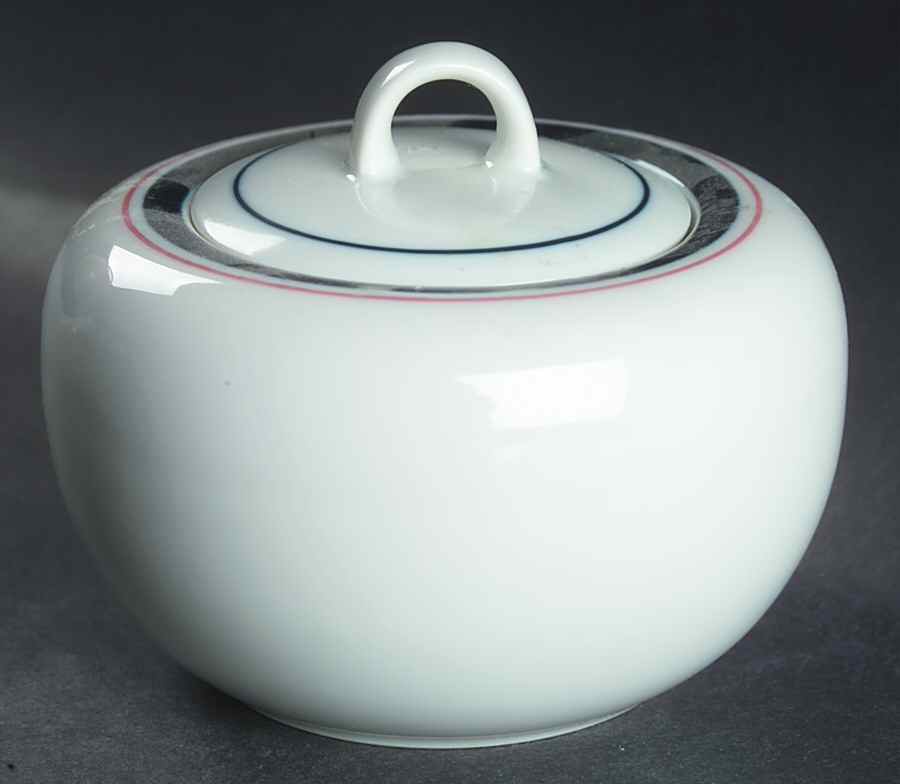 Tempo Blue Sugar Bowl & Lid by Mikasa-1