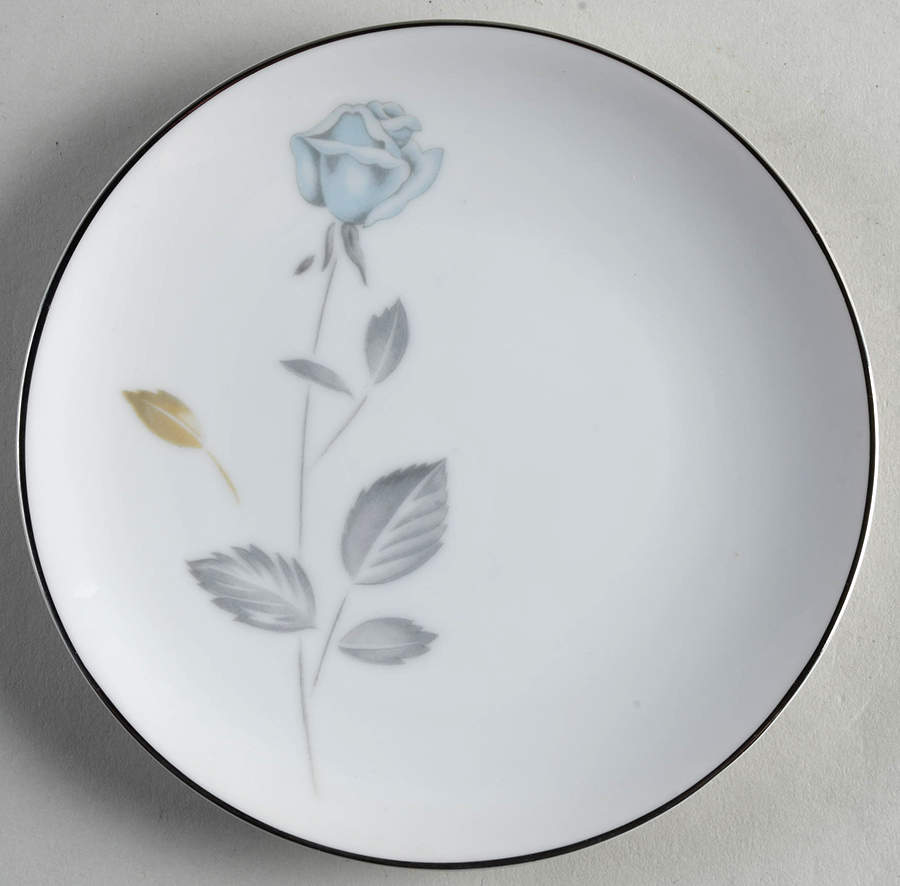 Tea Rose Blue Bread & Butter Plate by Mikasa-1