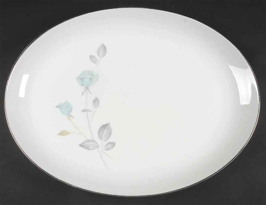 Tea Rose Blue 16" Oval Serving Platter by Mikasa-1