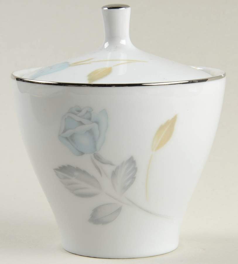 Tea Rose Blue Sugar Bowl & Lid by Mikasa-1