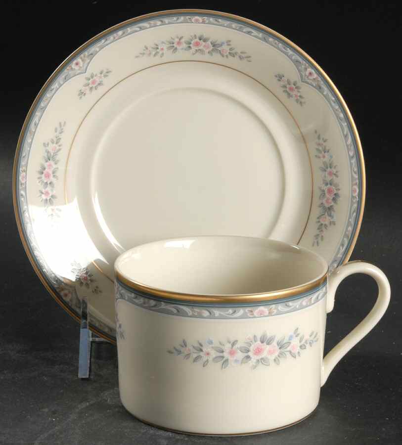 Tea Rose Flat Cup & Saucer Set by Mikasa-1