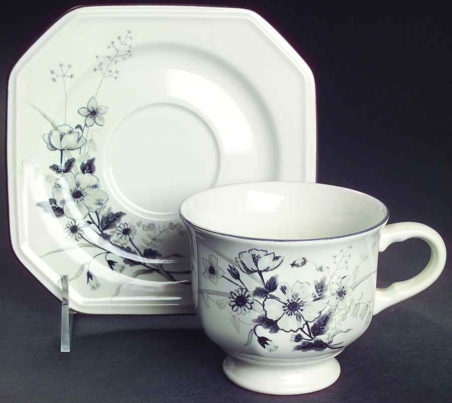 Tender Touch Footed Cup & Saucer Set by Mikasa-1