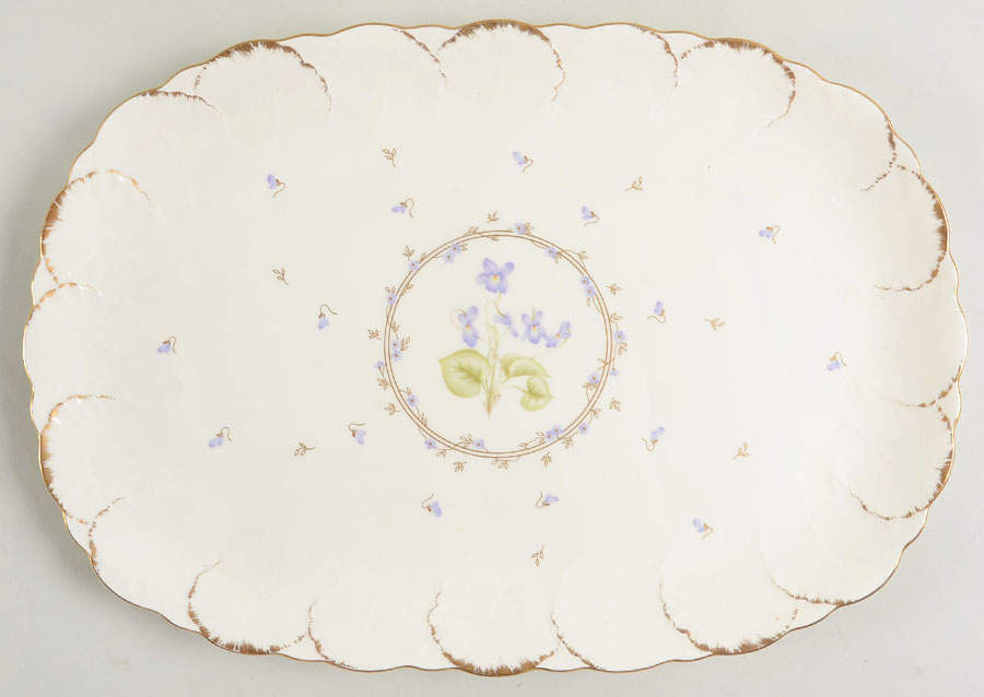 Tender Violets 14" Oval Serving Platter by Mikasa-1