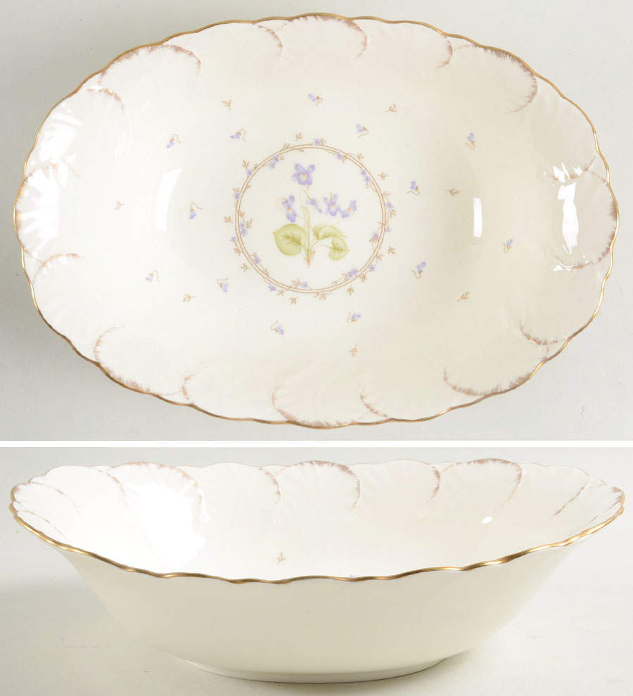 Tender Violets 10" Oval Vegetable Bowl by Mikasa-1