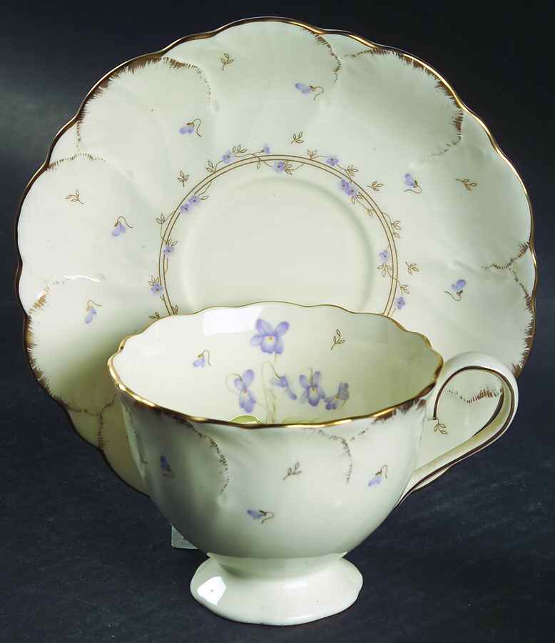 Tender Violets Footed Cup & Saucer Set by Mikasa-1