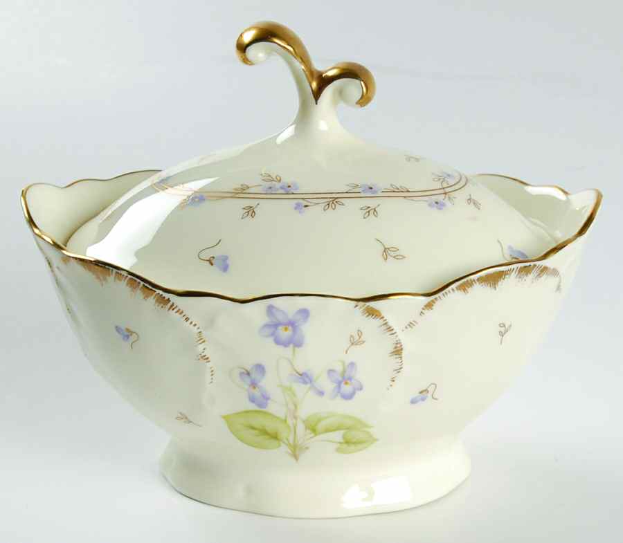 Tender Violets Sugar Bowl & Lid by Mikasa-1