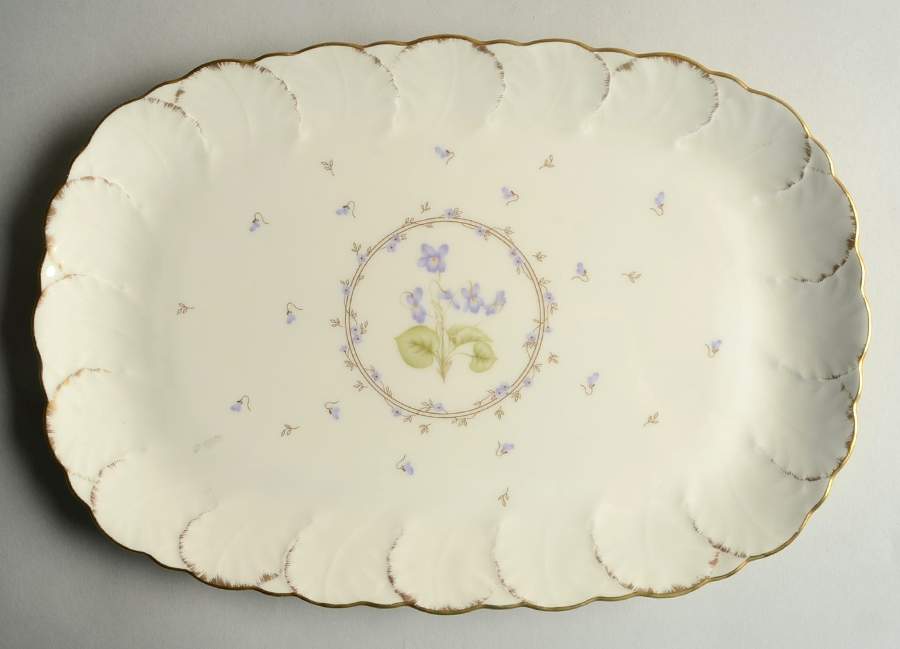 Tender Violets 12" Oval Serving Platter by Mikasa-1