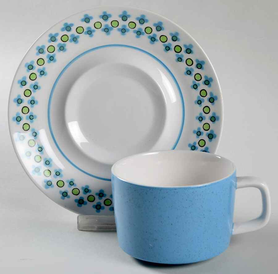 Tiny Bubbles Flat Cup & Saucer Set by Mikasa-1