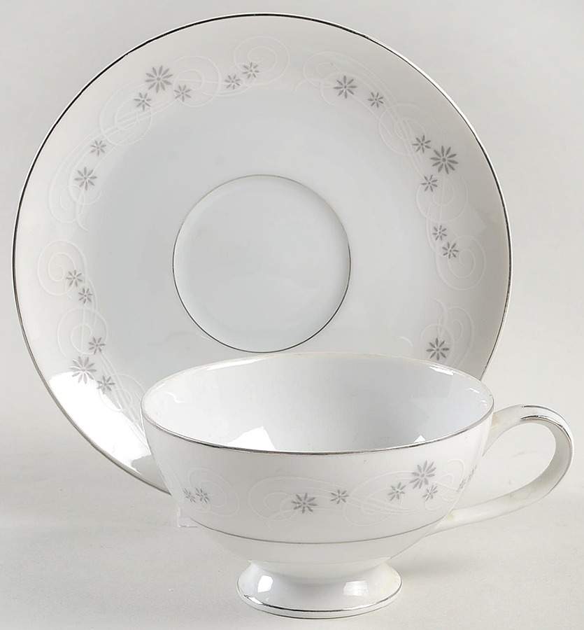 Tiffin Footed Cup & Saucer Set by Mikasa-1