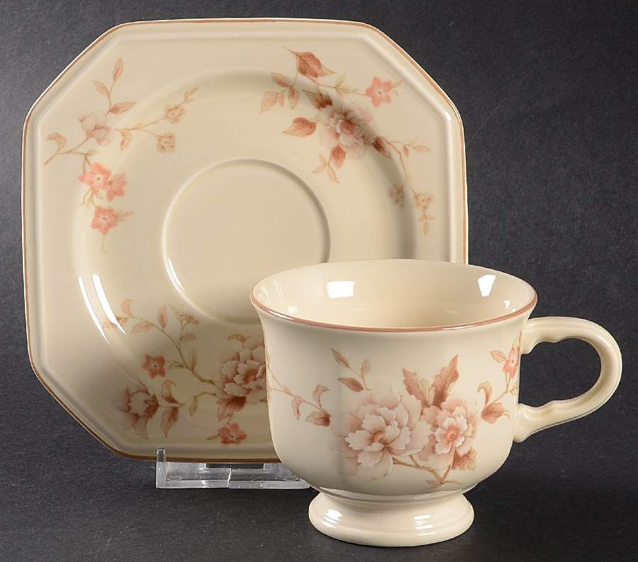 Tivoli Garden Footed Cup & Saucer Set by Mikasa-1