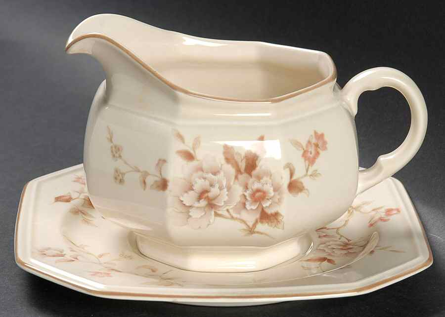 Tivoli Garden Gravy Boat & Underplate by Mikasa-1