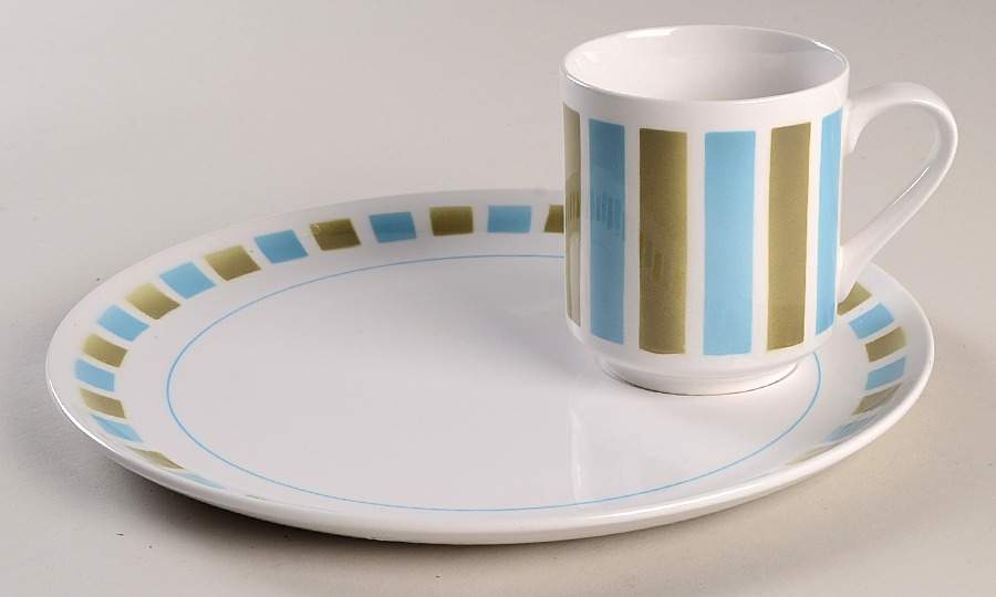 Tivoli Snack Plate & Cup Set by Mikasa-1