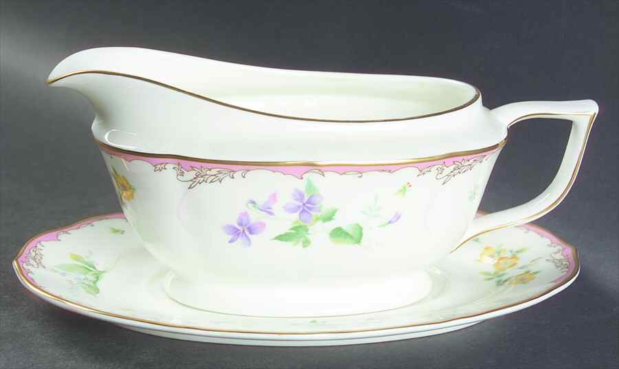 Touch of Spring Gravy Boat & Underplate by Mikasa-1