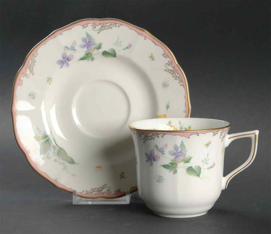 Touch of Spring Flat Cup & Saucer Set by Mikasa-1