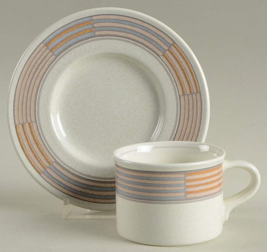 Tracings Flat Demitasse Cup & Saucer Set by Mikasa-1
