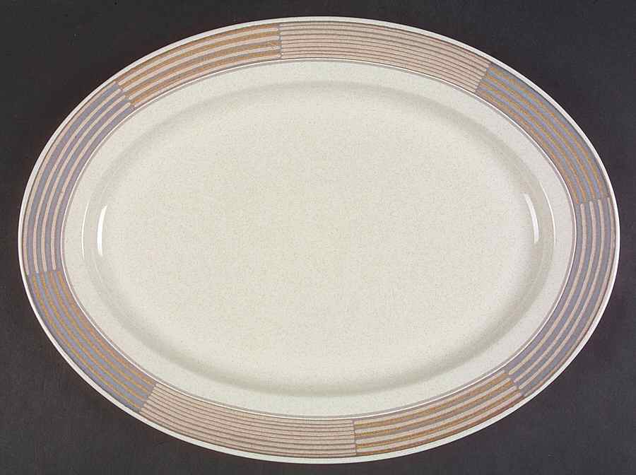 Tracings 15" Oval Serving Platter by Mikasa-1