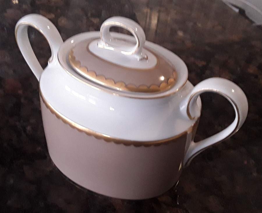 Travertine Sugar Bowl & Lid by Mikasa-1