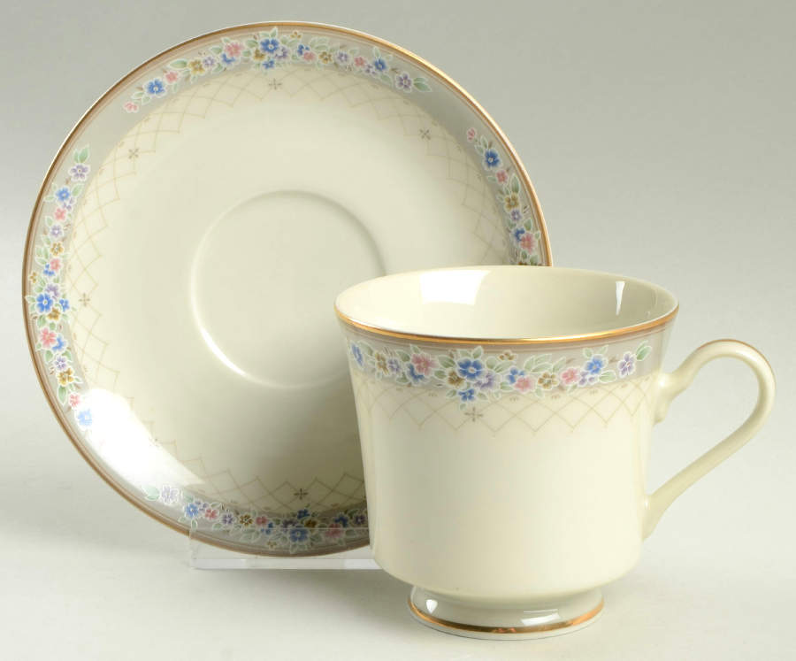 Treillage Footed Cup & Saucer Set by Mikasa-1