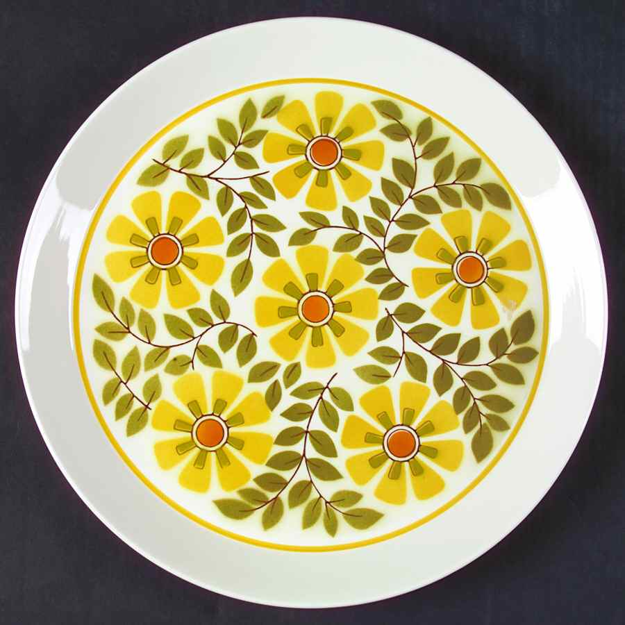 Trellis Yellow 12" Chop Plate (Round Platter) by Mikasa-1