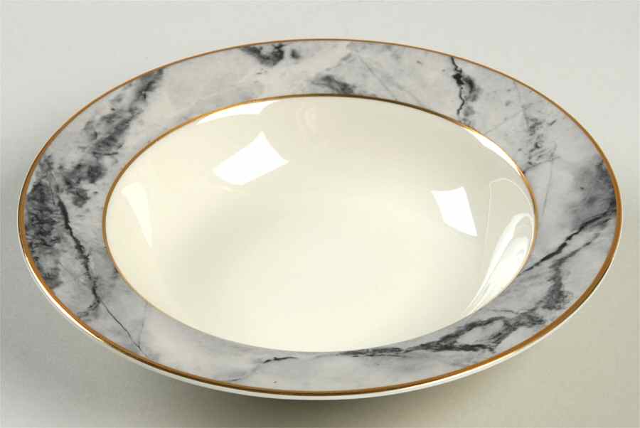 Travertine Gray Rim Fruit/Dessert (Sauce) Bowl by Mikasa-1