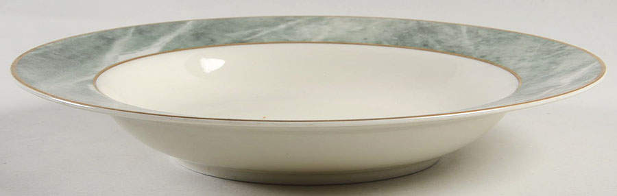 Travertine Green Rim Soup Bowl by Mikasa-1