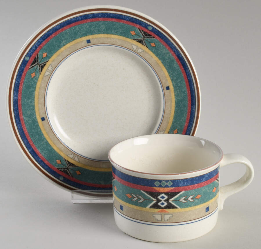 Triba Flat Cup & Saucer Set by Mikasa-1