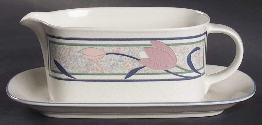 Tropical Island Gravy Boat & Underplate (Relish/Butter) by Mikasa-1