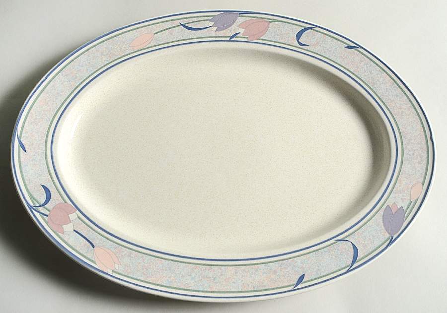 Tropical Island 15" Oval Serving Platter by Mikasa-1