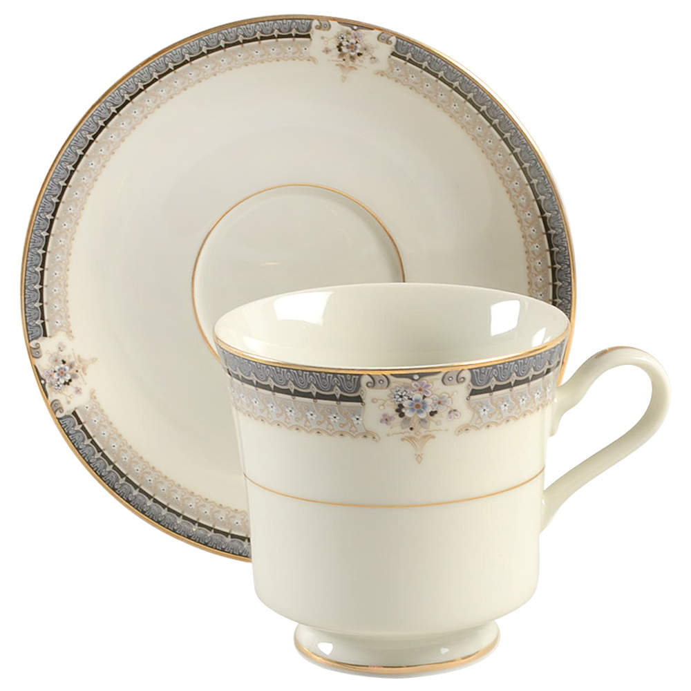 Tropez Footed Cup & Saucer Set by Mikasa-1