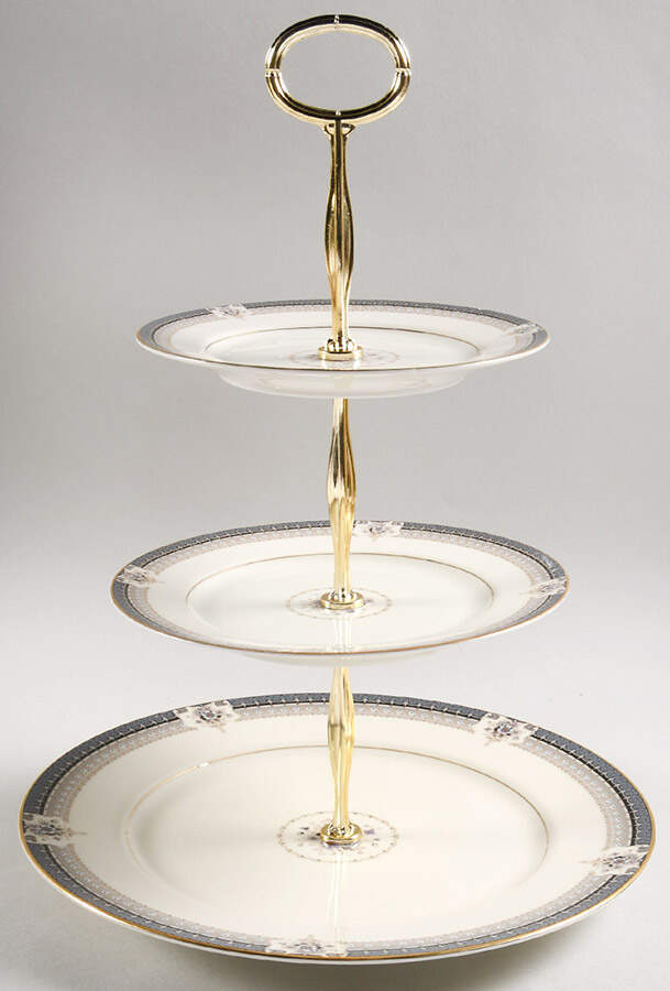 Tropez 13 7/8"-14 1/4" 3-Tiered Serving Tray(DP,SP,BB) HC by Mikasa-1