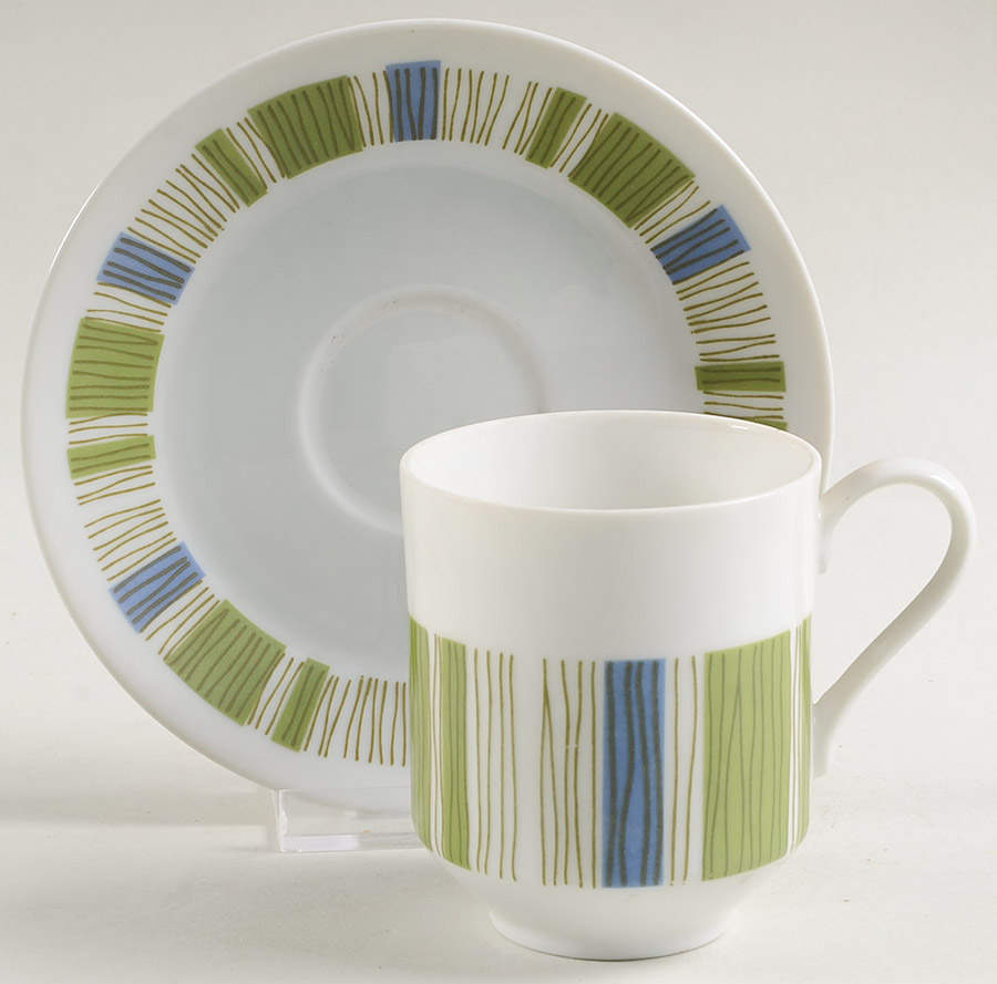 Tropicana Flat Cup & Saucer Set by Mikasa-1