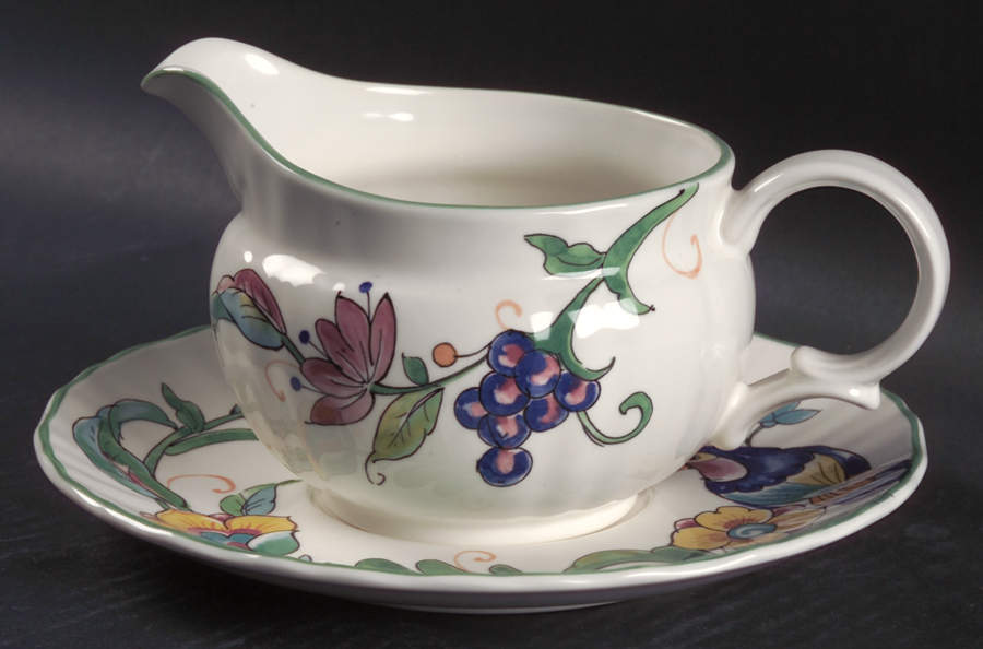 Tropicana Round Gravy Boat & Underplate by Mikasa-1