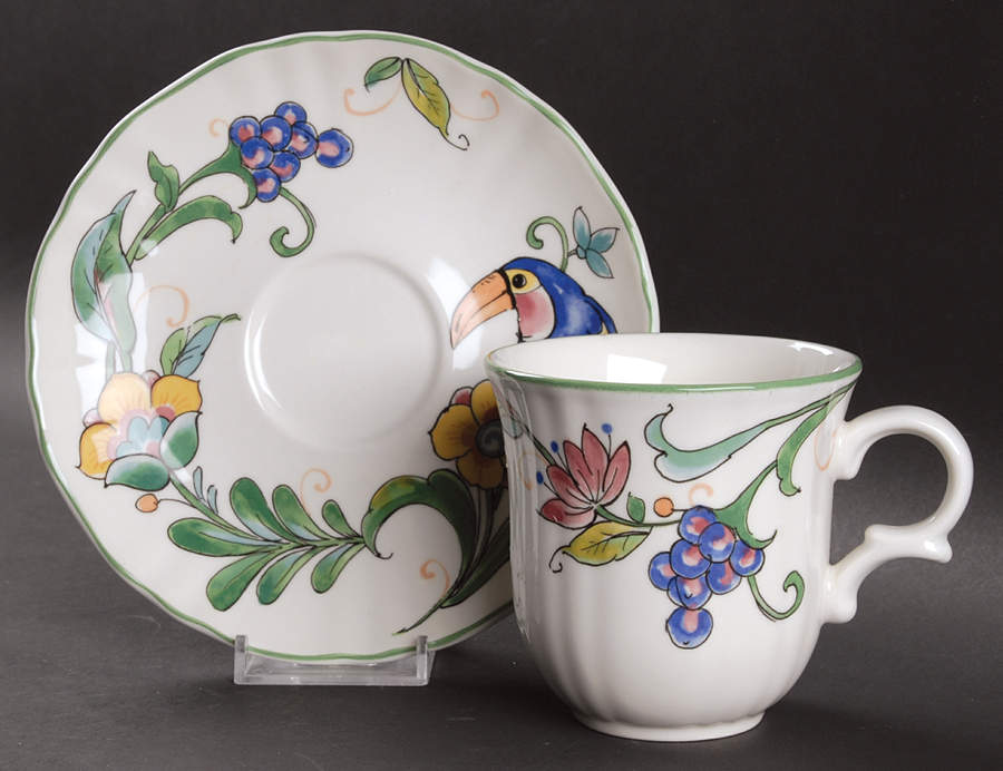 Tropicana Flat Cup & Saucer Set by Mikasa-1